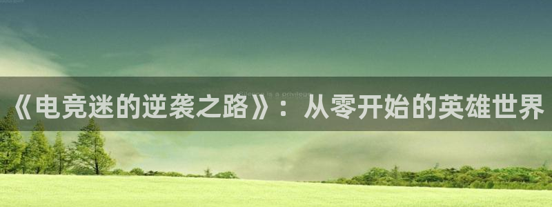 JJB电竞官：《电竞迷的逆袭之路》：从零开始的英雄世界
